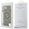 Guess IML Metall Glitter 4G Circle Triangle MagSafe - Tasche für iPhone 16e (braun)