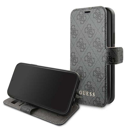 Guess Booktype 4G Charms Collection - iPhone 11 Hülle mit Kartenschlitzen (schwarz)