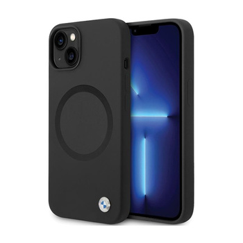 BMW Signature Liquid Silicone MagSafe - Schutzhülle für iPhone 14 (schwarz)