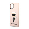 Karl Lagerfeld Silikon NFT Ikonik - Hülle für iPhone 14 Plus (Pink)