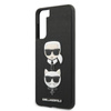 Karl Lagerfeld Saffiano Karl & Choupette Heads - pouzdro pro Samsung Galaxy S21+ (černé)