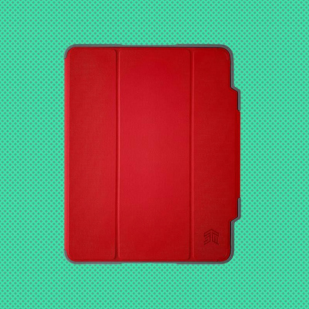 STM Dux Plus - Etui pancerne iPad 10.9 (2022) MIL-STD-810G z funkcją ładowania Apple Pencil (Red)