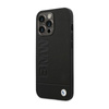 BMW Leder Hot Stamp - iPhone 14 Pro Max Tasche (Schwarz)