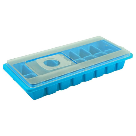Ice cube mold with lid, 16 cubes (Blue)