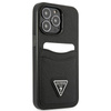 Guess Saffiano Double Card Triangle - Etui iPhone 13 Pro Max (czarny)