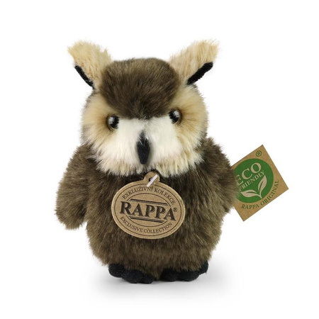 MASKOTKA PLUSZOWA SOWA REALISTYCZNA 13cm RAPPA SÓWKA JAK ŻYWA PTAK ECO