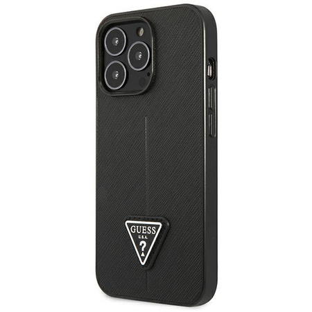 Pouzdro Guess Saffiano Triangle Logo - pouzdro pro iPhone 13 Pro (černé)