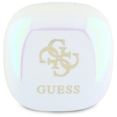Guess 4G Printed Logo - Bluetooth TWS Sluchátka + Nabíjecí Pouzdro (Bílá)