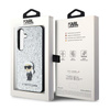 Karl Lagerfeld Fixed Glitter Ikonik Logo Metal Pin - Samsung Galaxy S24+ Case (Silver)