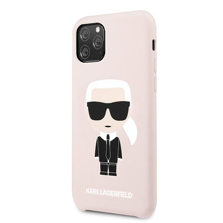 Karl Lagerfeld Fullbody szilikon ikonikus - iPhone 11 Pro tok (rózsaszín)
