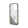 Karl Lagerfeld Liquid Glitter Choupette - iPhone 15 Pro Case (Transparent)