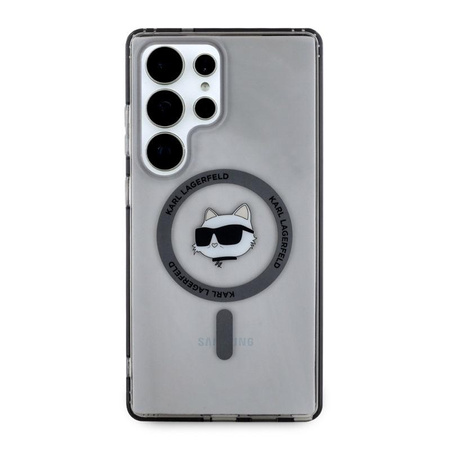 Karl Lagerfeld Button Choupette Head Printed Logo MagSafe - Case for Samsung Galaxy S25 Ultra (Black)