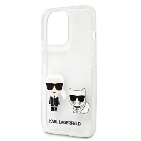 Karl Lagerfeld Ikonik & Choupette - iPhone 13 Pro Max Tasche (Klar)