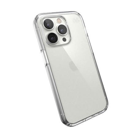 Speck Presidio Perfect-Clear - Coque pour iPhone 14 Pro avec revêtement MICROBAN (transparent)