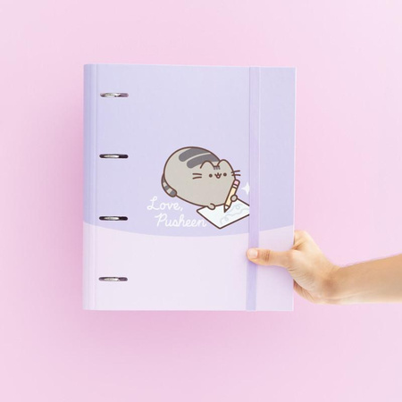 Pusheen - A4-es mappa a Moments kollekcióból (4 gyűrű, gumiszalag)