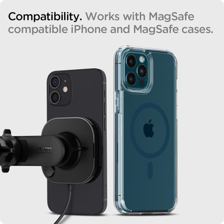 Spigen OneTap Pro Wireless Magnetic Car Charger Air Vent - MagSafe Autohalterung (MagFit)