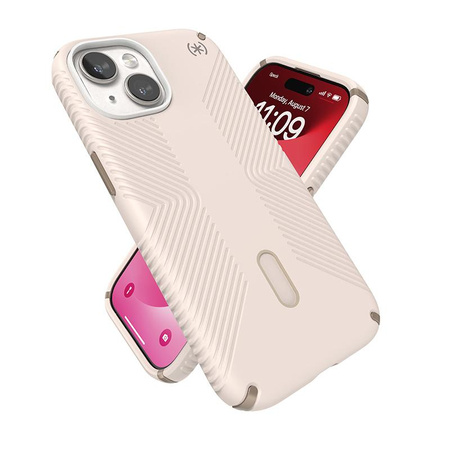 Speck Presidio2 Grip ClickLock & MagSafe - Coque iPhone 16e / iPhone 15 / iPhone 14 / iPhone 13 (Bleached Bone / Heirloom Gold / Hazel Brown)
