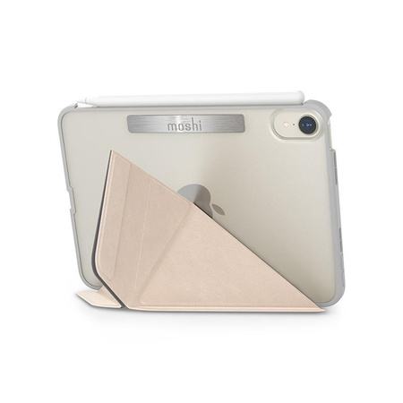 Moshi VersaCover - iPad mini 6 (2021) origami case with Apple Pencil charging (Savanna Beige)