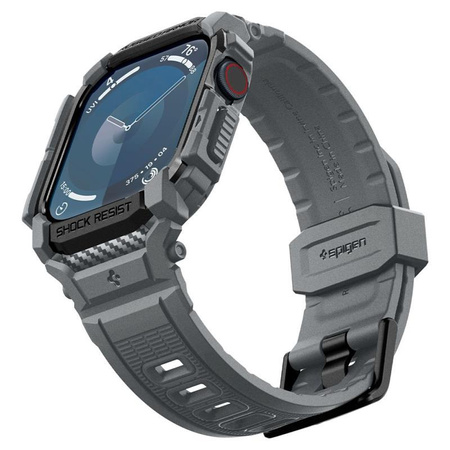 Spigen Rugged Armor Pro - Řemínek s pouzdrem pro Apple Watch 10 46 mm (Tmavě šedá)
