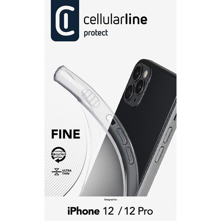 Cellularline Fine - Pouzdro iPhone 12 / iPhone 12 Pro (průhledné)