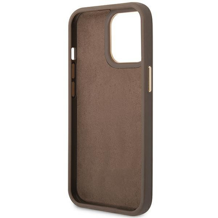 Guess 4G Metal Camera Outline Case - Case for iPhone 14 Pro (Brown)