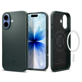 ETUI DO IPHONE 17 do MAGSAFE SPIGEN THIN FIT ORYGINALNE ZIELONE