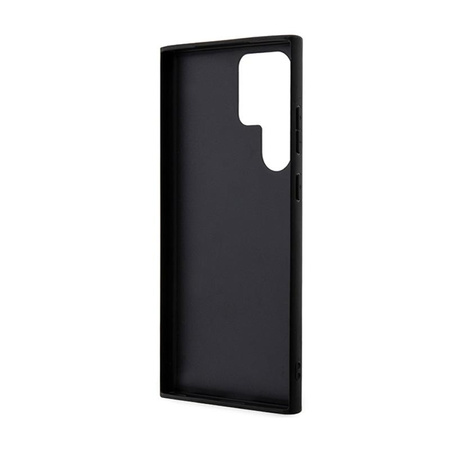 Guess 4G Bottom Stripe Metall Logo Kollektion - Samsung Galaxy S24 Ultra Case (schwarz)