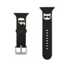 Karl Lagerfeld Silikon Karl & Choupette Heads - Armband für Apple Watch 38/40/41 mm (schwarz)