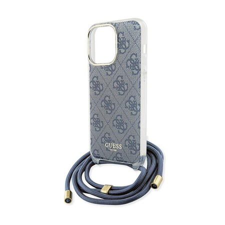Guess Crossbody Cord 4G Print - iPhone 15 Pro Max tok (kék)