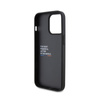 BMW Leather Hot Stamp Tricolor - Étui pour iPhone 15 Pro Max (noir)