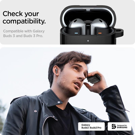 Spigen Rugged Armor - Etui do Samsung Galaxy Buds 3 / 3 FE / 3 Pro (Matte Black)