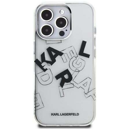 Karl Lagerfeld IML Sketched Graphic – Pouzdro pro iPhone 16 Pro Max (průhledné)