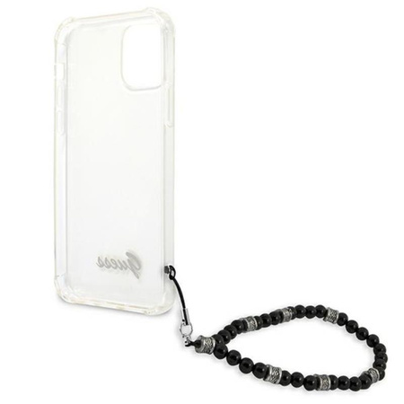Guess Black Pearl Strap - Coque iPhone 12 / iPhone 12 Pro (Transparent)