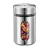 Küchenprofi - Stainless Steel Spice Container with Window and 3 Dispensing Sieves 8x5 cm