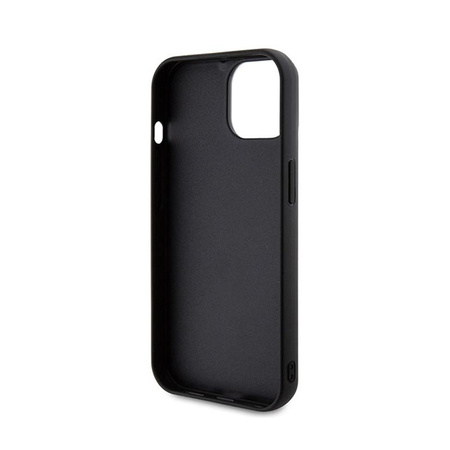 Karl Lagerfeld 3D Gummi Glitter Logo - iPhone 15 Tasche (schwarz)