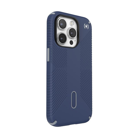 Speck Presidio2 Grip ClickLock & MagSafe - Coque pour iPhone 15 Pro (Bleu côtier / Gris poussière)