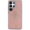 Guess Fixed Glitter Big 4G Metal Logo - étui pour Samsung Galaxy S25 Ultra (rose)
