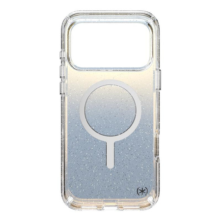 Speck Presidio Lux MagSafe - Custodia per iPhone 17 Pro Max (Glitter Hyper Mirror / Argento metallizzato)