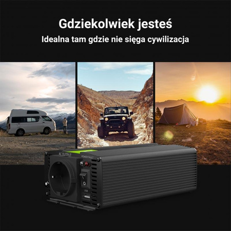 Green Cell - Spannungswandler Wechselrichter 24V zu 230V 500W/1000W Modifizierte Sinuswelle