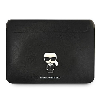 Karl Lagerfeld Saffiano Ikonik Sleeve- 16" Notebook Case (Black)