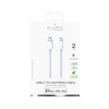 Puro Plain - Câble de connexion USB-C vers Lightning MFi 2m (blanc)