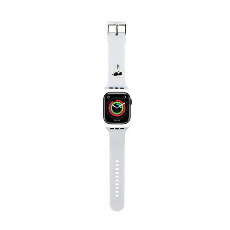 Karl Lagerfeld 3D Rubber Karl Heads NFT - řemínek pro Apple Watch 42/44/45/49 mm (bílý)