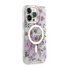 Guess Flower MagSafe - Schutzhülle für iPhone 14 Pro (Transparent)