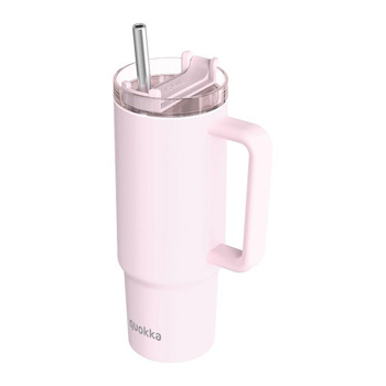 Quokka Stream - Stainless Steel Thermal Mug 950 ml with Straw (Light Pink)