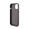 Guess 4G fém arany logó - iPhone 15 tok (barna)