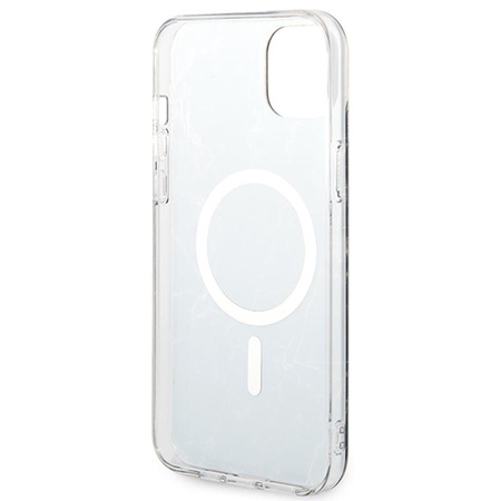 Guess Bundle Pack MagSafe IML Marble - Zestaw etui + ładowarka MagSafe iPhone 14 (czarny/złoty)