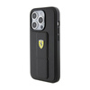 Ferrari Grip Stand Metal Logo - iPhone 15 Pro Max Case (black)