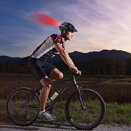 Dunlop - Kask rowerowy MTB 6xLED r. M (Czarno-szary)