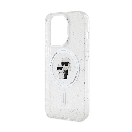 Karl Lagerfeld Karl & Choupette Glitter MagSafe - iPhone 14 Pro tok (átlátszó)