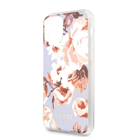 Guess Flower Shiny Collection N2 - pouzdro pro iPhone 11 Pro (lila)